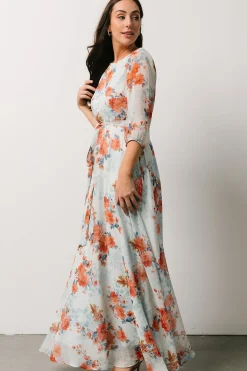 Online Baltic Born Rebecca Maxi Dress | Blue + Coral Blossom