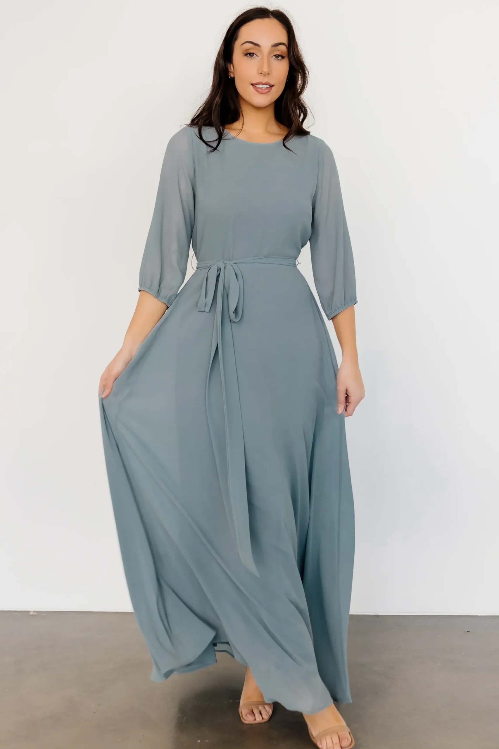 New Baltic Born Rebecca Maxi Dress | Dusty Blue