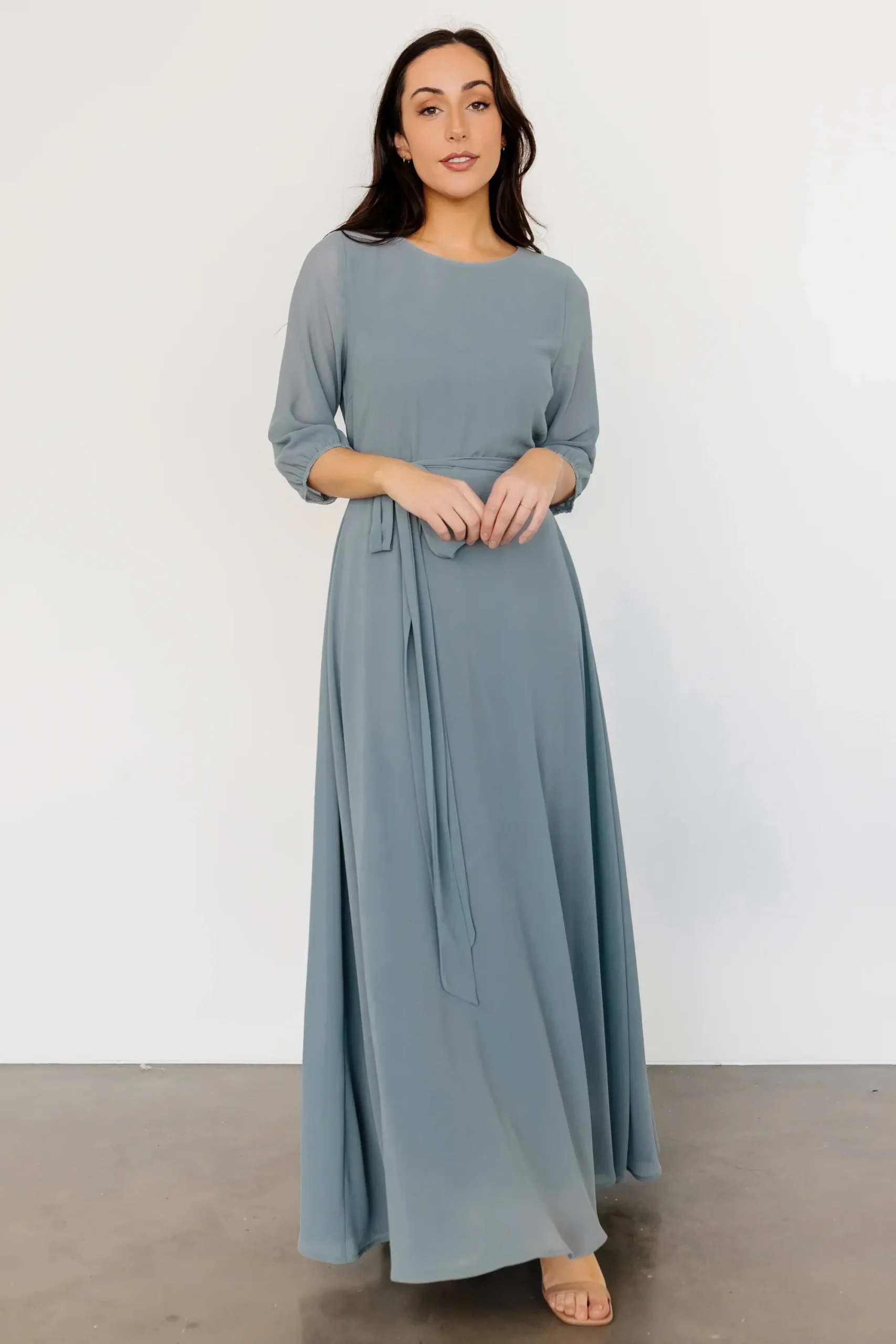 New Baltic Born Rebecca Maxi Dress | Dusty Blue