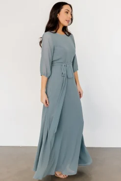 New Baltic Born Rebecca Maxi Dress | Dusty Blue