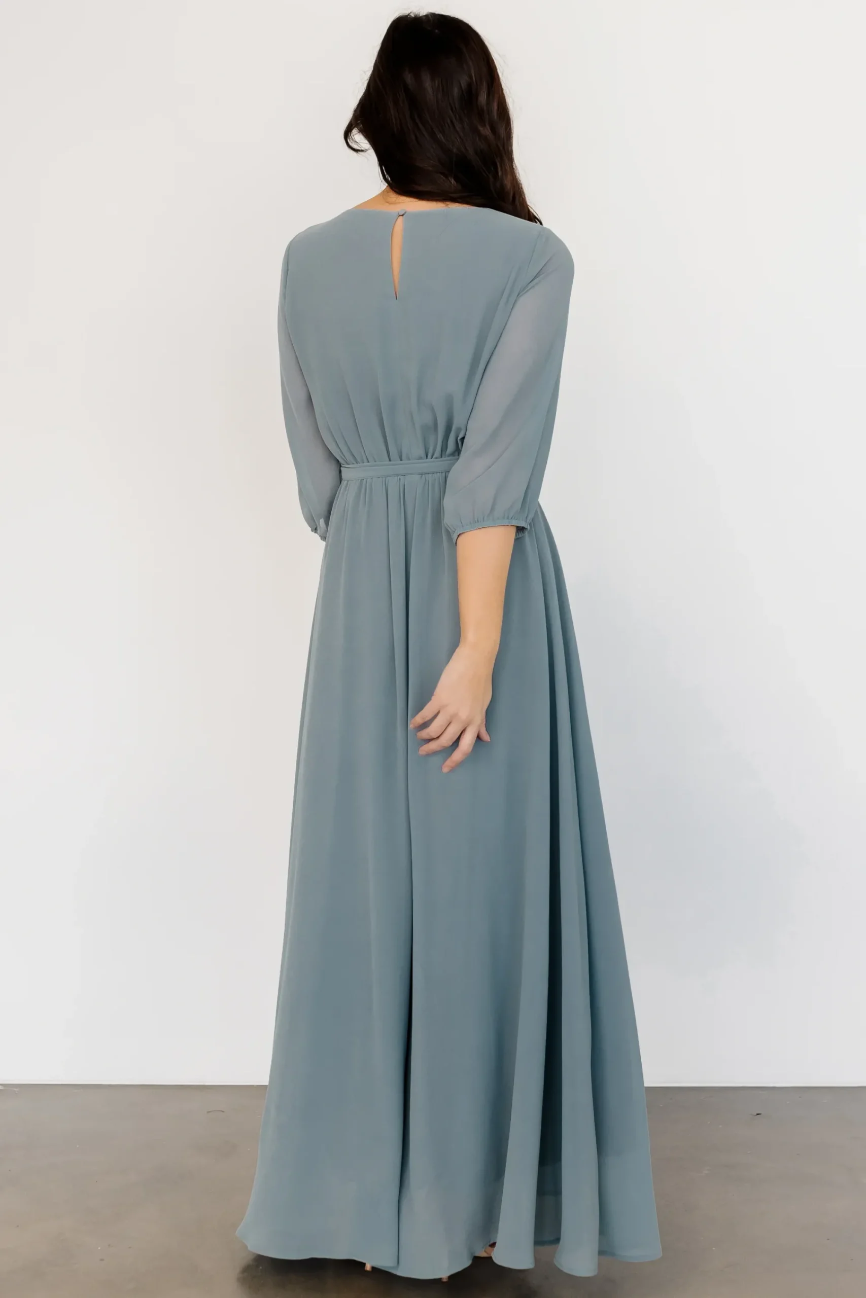 New Baltic Born Rebecca Maxi Dress | Dusty Blue