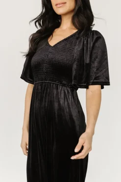 Online Baltic Born Regent Velvet Jumpsuit | Black