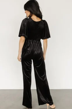 Online Baltic Born Regent Velvet Jumpsuit | Black
