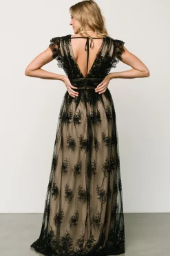 Fashion Baltic Born Rhea Tulle Maxi Dress | Black + Nude