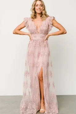 Sale Baltic Born Rhea Tulle Maxi Dress | Dusty Rose