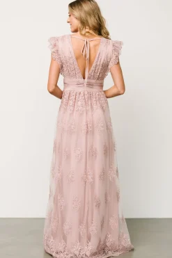 Sale Baltic Born Rhea Tulle Maxi Dress | Dusty Rose