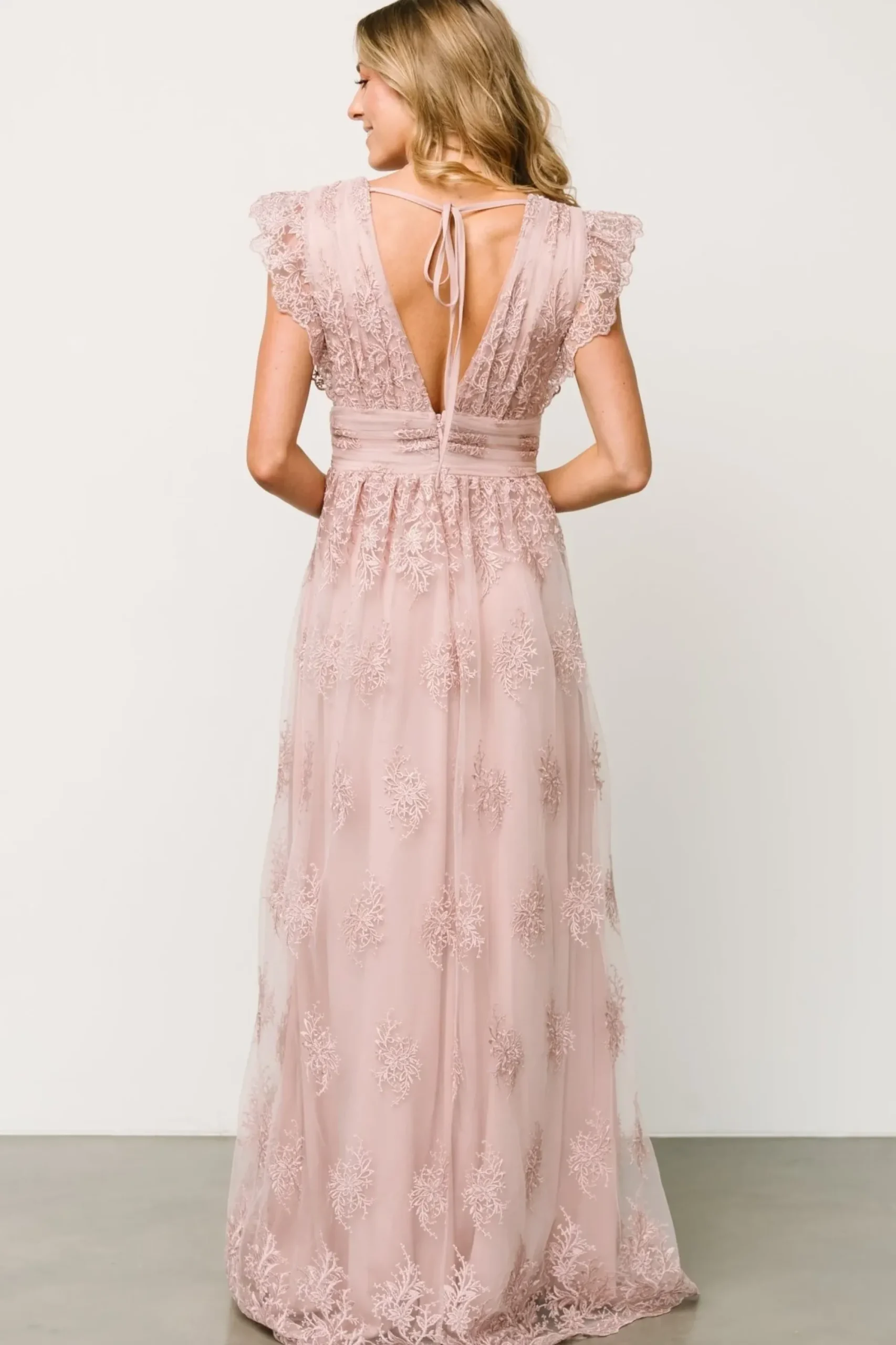 Sale Baltic Born Rhea Tulle Maxi Dress | Dusty Rose