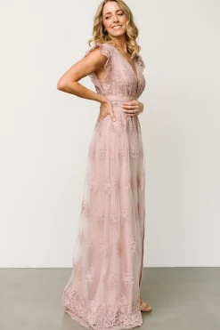 Sale Baltic Born Rhea Tulle Maxi Dress | Dusty Rose