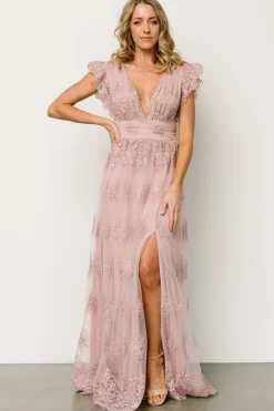 Sale Baltic Born Rhea Tulle Maxi Dress | Dusty Rose