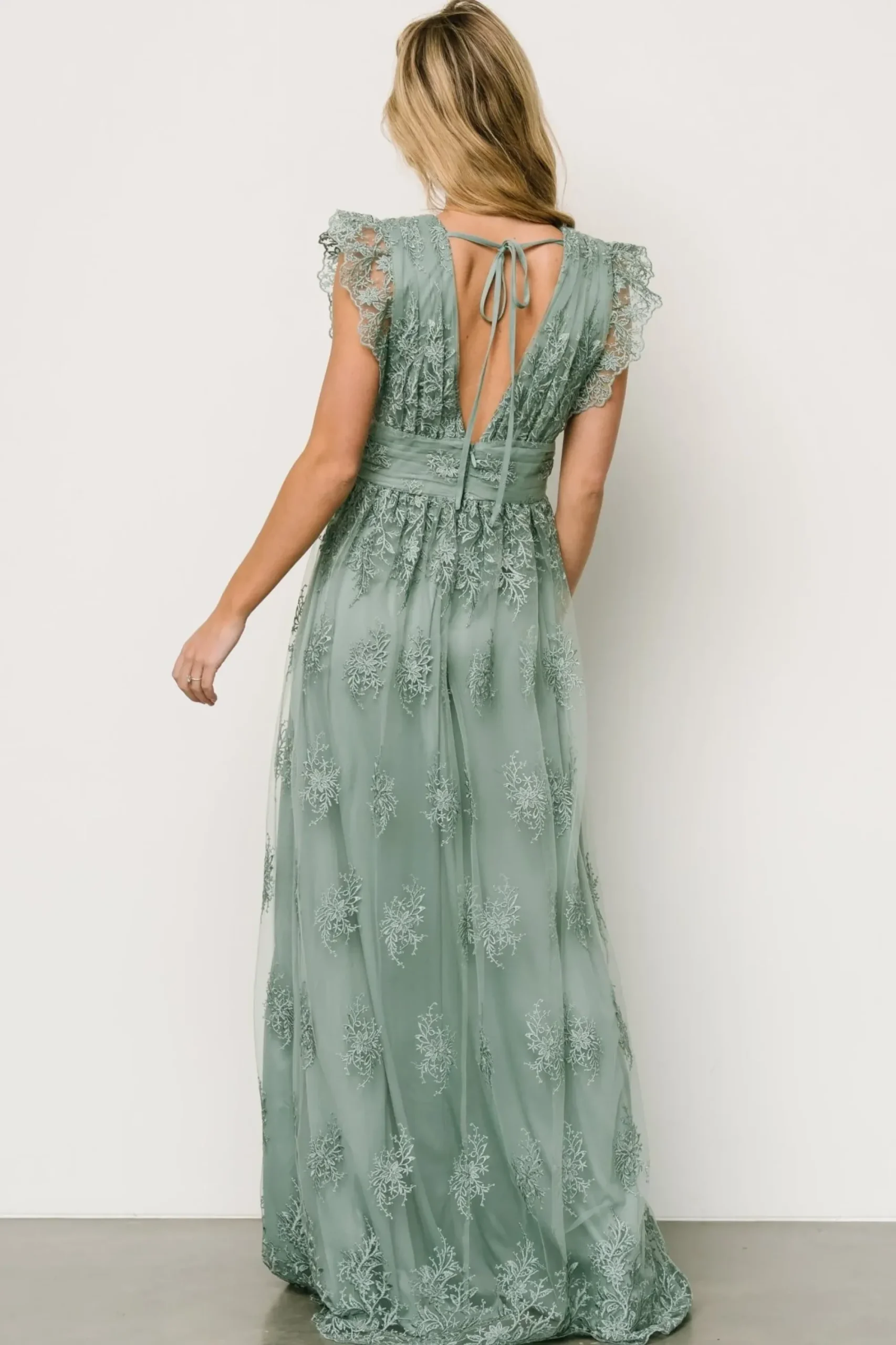 Outlet Baltic Born Rhea Tulle Maxi Dress | Eucalyptus