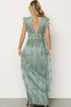 Outlet Baltic Born Rhea Tulle Maxi Dress | Eucalyptus
