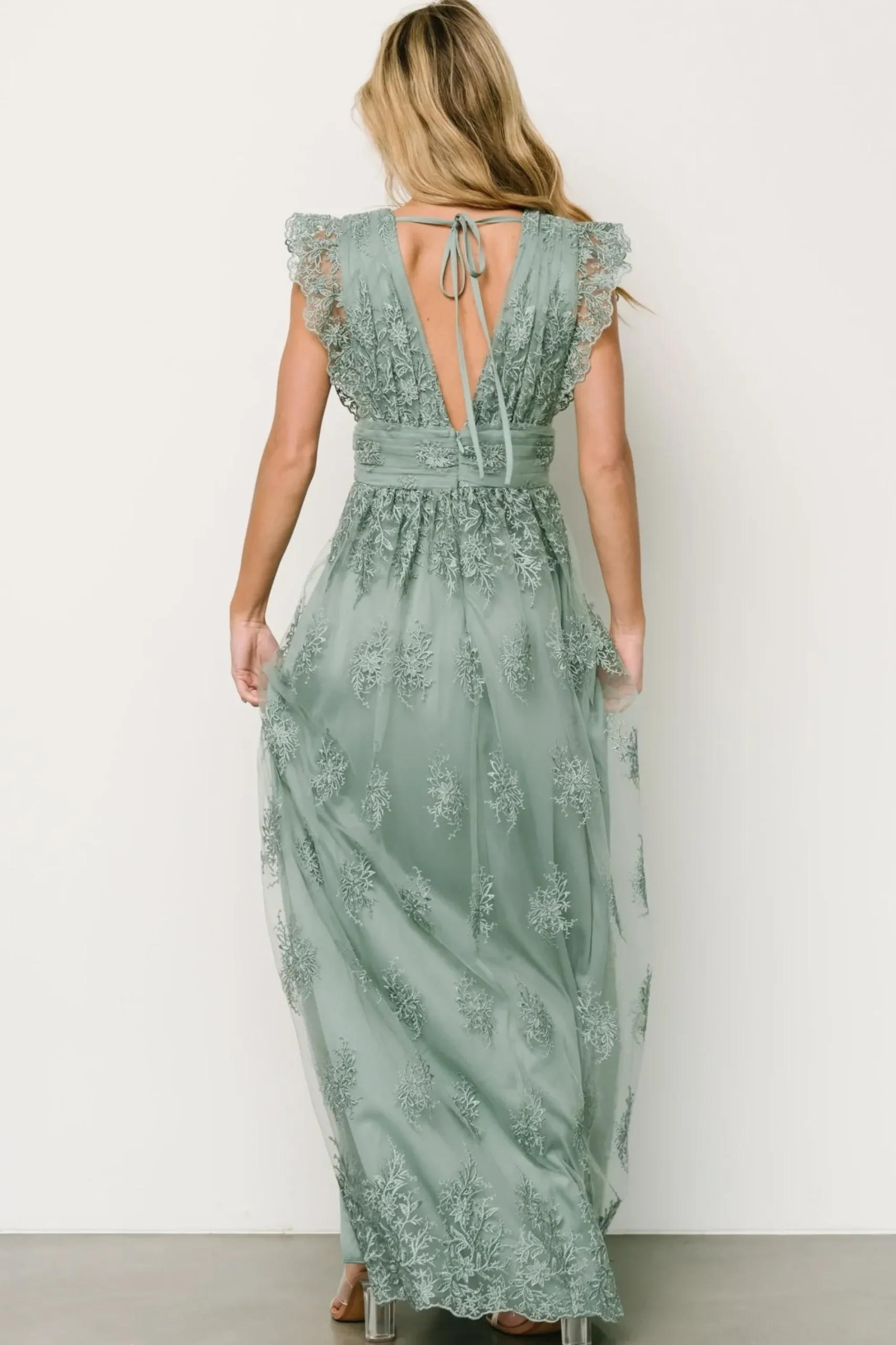 Outlet Baltic Born Rhea Tulle Maxi Dress | Eucalyptus