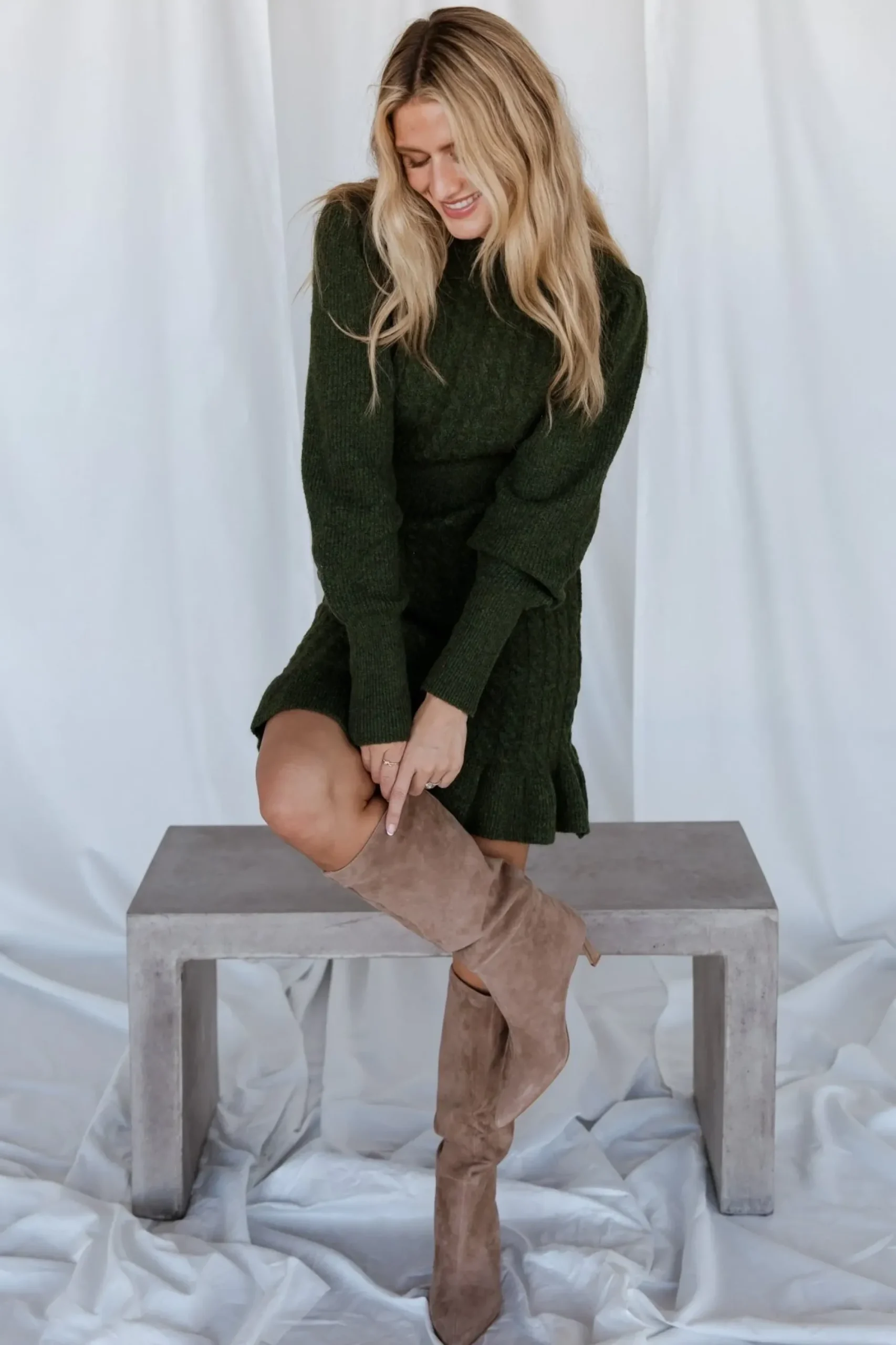 Fashion Baltic Born Rhonda Sweater Dress | Deep Olive