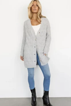 Hot Baltic Born Richey Cable Knit Cardigan | Gray