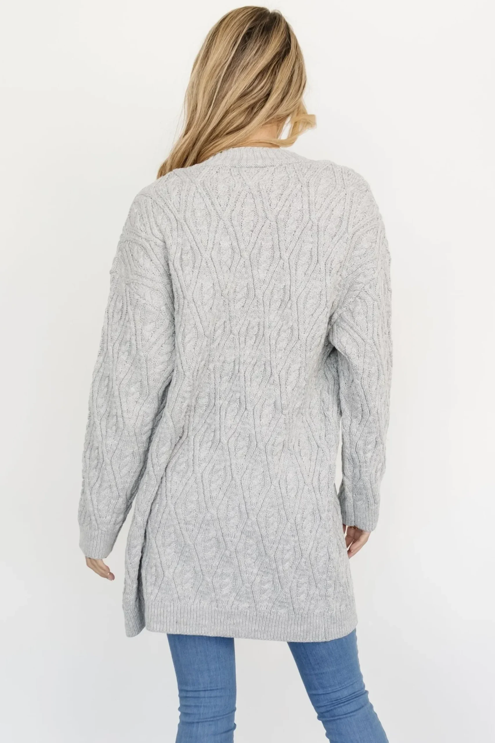Hot Baltic Born Richey Cable Knit Cardigan | Gray