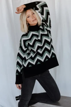 Clearance Baltic Born Ricks Sweater | Black + Green Multi