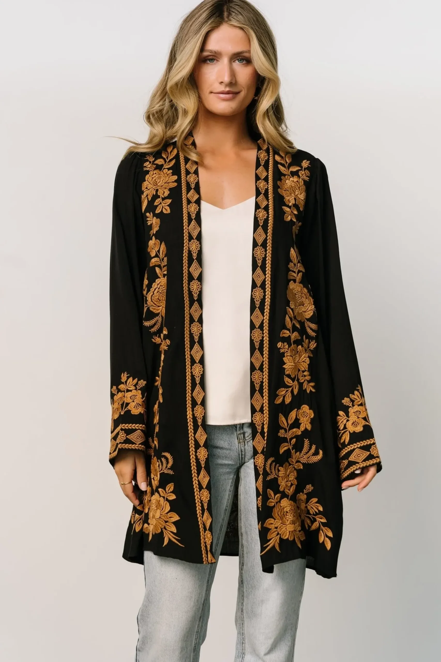 Hot Baltic Born Rigby Kimono | Black + Camel