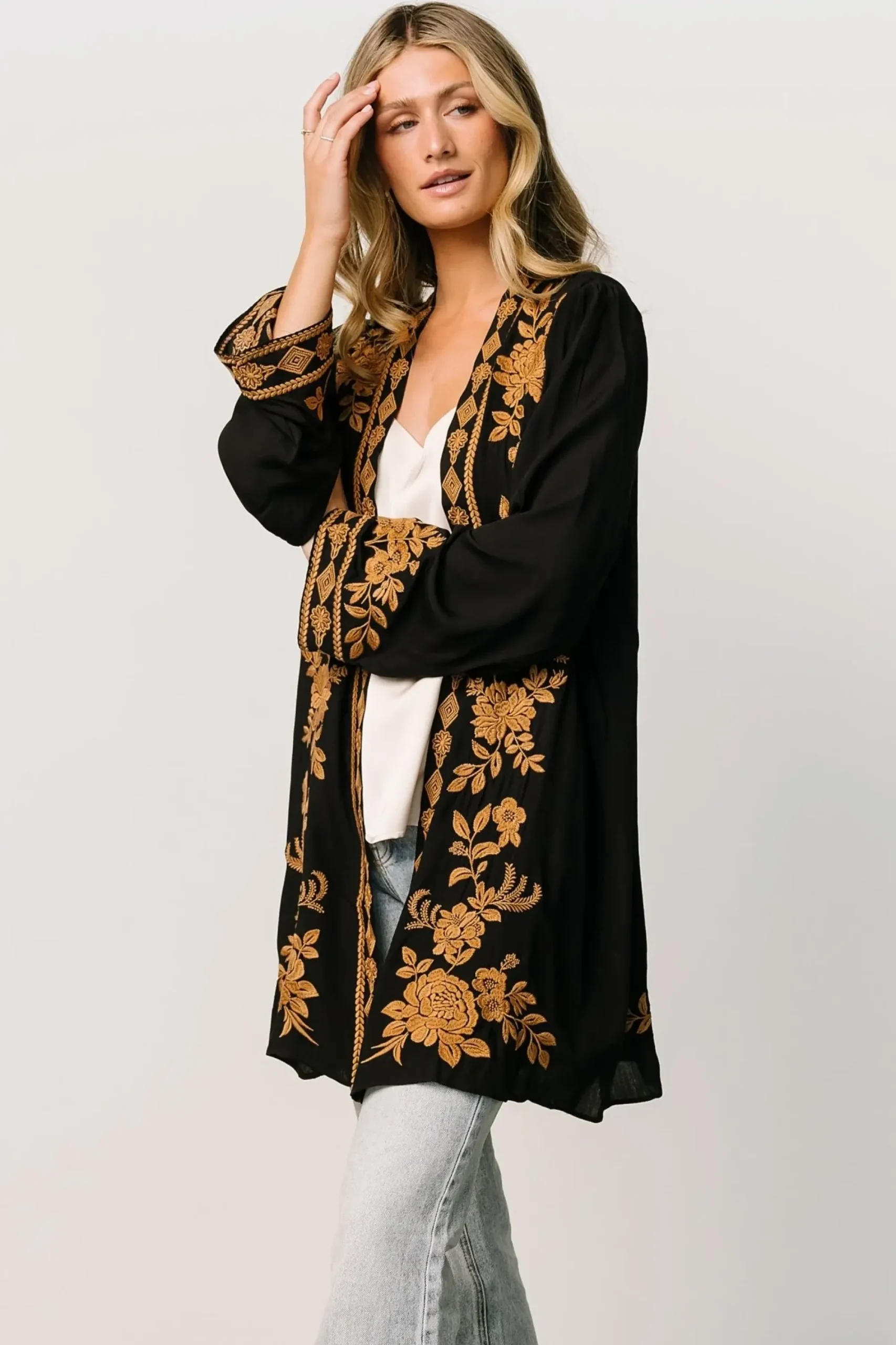 Hot Baltic Born Rigby Kimono | Black + Camel