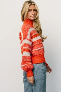 Hot Baltic Born Robin Striped Knit Sweater | Orange Multi