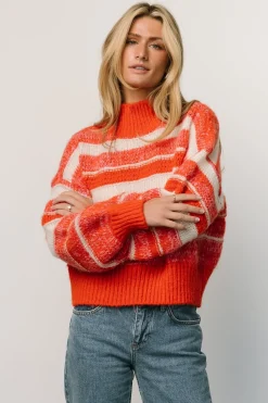 Hot Baltic Born Robin Striped Knit Sweater | Orange Multi