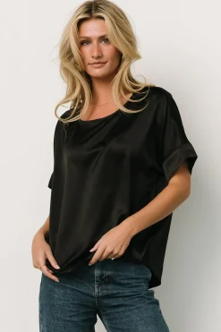 Discount Baltic Born Rory Satin Top | Black