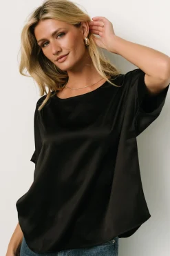 Discount Baltic Born Rory Satin Top | Black