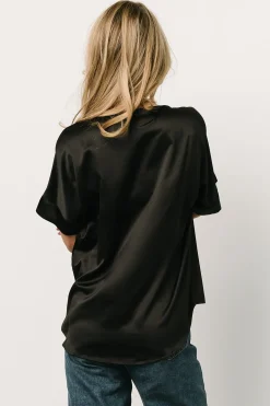 Discount Baltic Born Rory Satin Top | Black