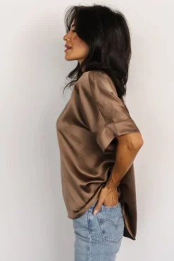 Hot Baltic Born Rory Satin Top | Brown