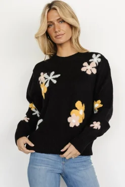 Discount Baltic Born Roxy Sweater | Black Flower