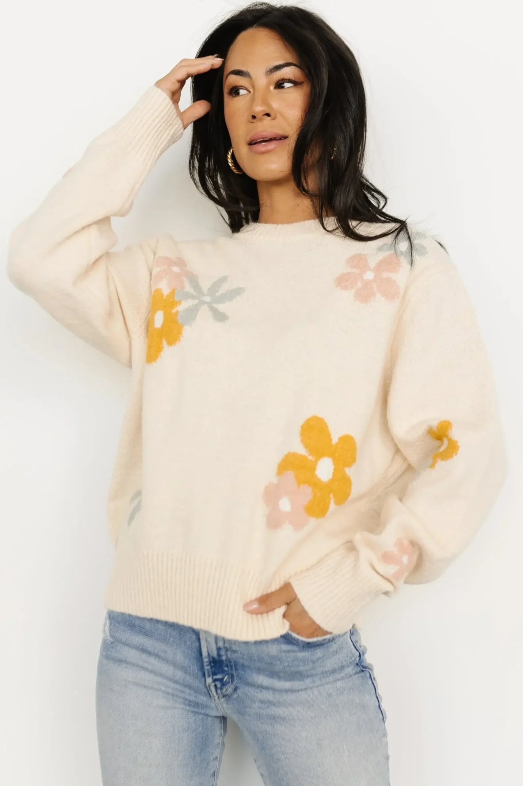 Discount Baltic Born Roxy Sweater | Black Flower