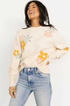 New Baltic Born Roxy Sweater | Cream Flower