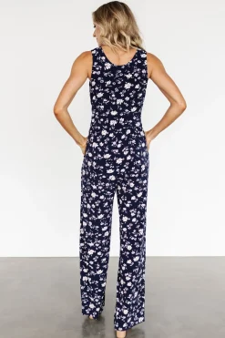 Discount Baltic Born Rudie Sleeveless Jumpsuit | Dark Blue Floral