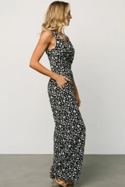 Best Baltic Born Rudie Sleeveless Jumpsuit | Black + White Floral