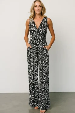 Best Baltic Born Rudie Sleeveless Jumpsuit | Black + White Floral