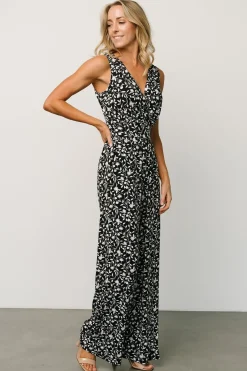 Best Baltic Born Rudie Sleeveless Jumpsuit | Black + White Floral