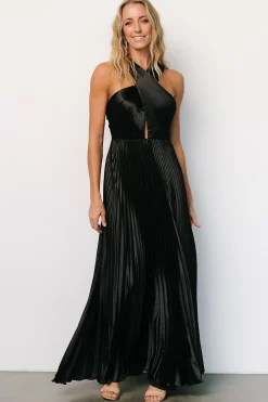 Fashion Baltic Born Sandra Pleated Maxi Dress | Black