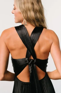 Fashion Baltic Born Sandra Pleated Maxi Dress | Black