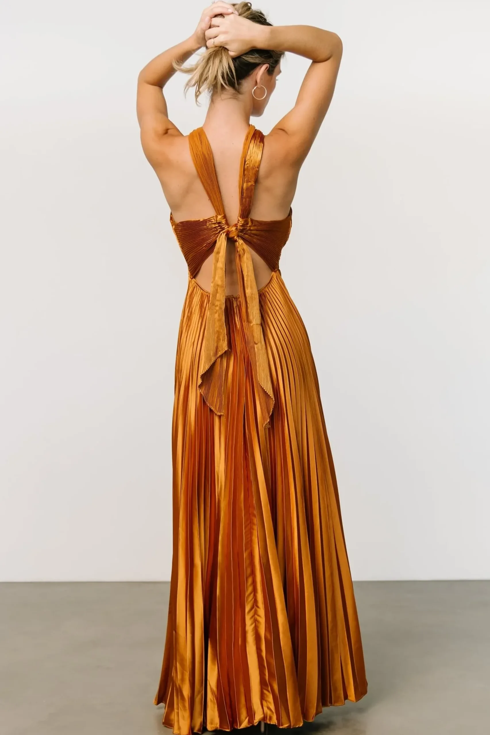 Hot Baltic Born Sandra Pleated Maxi Dress | Copper