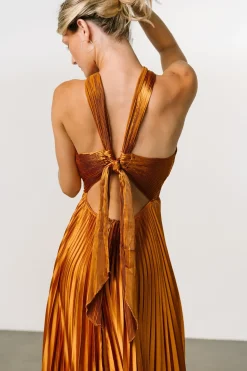 Hot Baltic Born Sandra Pleated Maxi Dress | Copper