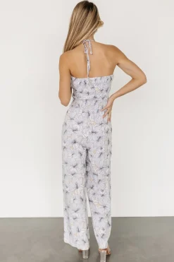Clearance Baltic Born Santa Ana Halter Jumpsuit | Taupe + White