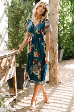 Best Baltic Born Sarah Smocked Midi Dress | Blue Floral