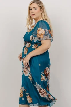 Best Baltic Born Sarah Smocked Midi Dress | Blue Floral