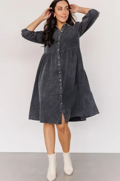 Clearance Baltic Born Sari Babydoll Dress | Washed Black