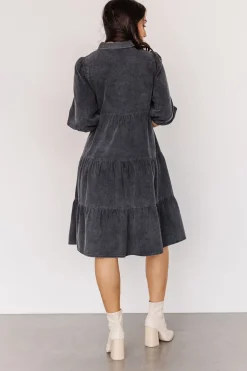 Clearance Baltic Born Sari Babydoll Dress | Washed Black