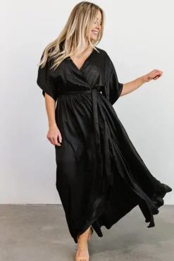 New Baltic Born Savannah Print Kimono Maxi | Black