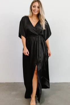 New Baltic Born Savannah Print Kimono Maxi | Black