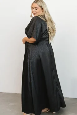 New Baltic Born Savannah Print Kimono Maxi | Black