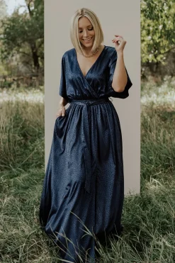 Outlet Baltic Born Savannah Print Kimono Maxi | Navy