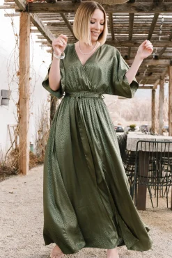 Discount Baltic Born Savannah Print Kimono Maxi | Olive