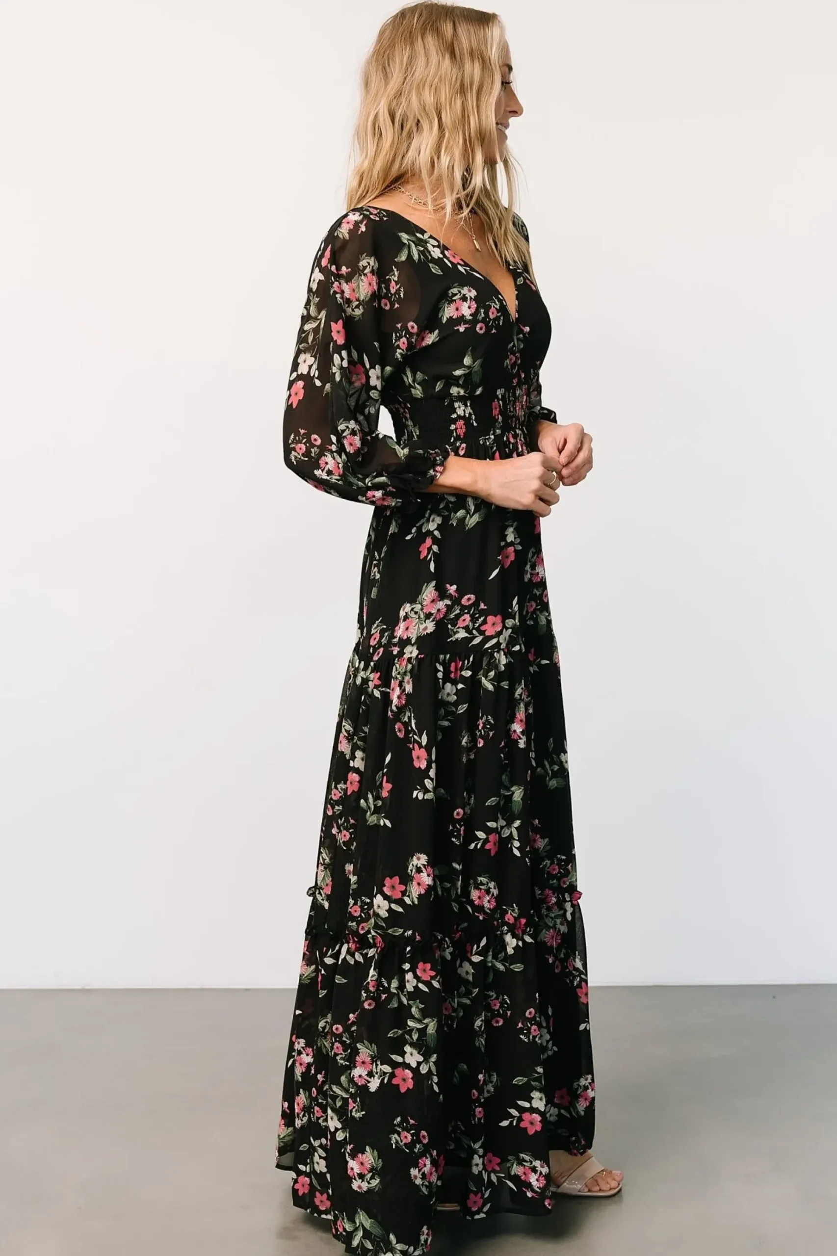 Online Baltic Born Sawyer Tiered Maxi Dress | Black + Berry
